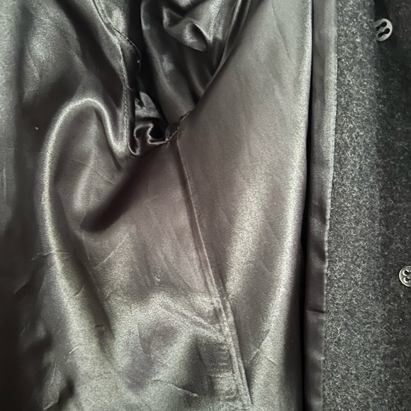 Cato Dark Gray Hooded Wool Pea Coat - Picture 10 of 11